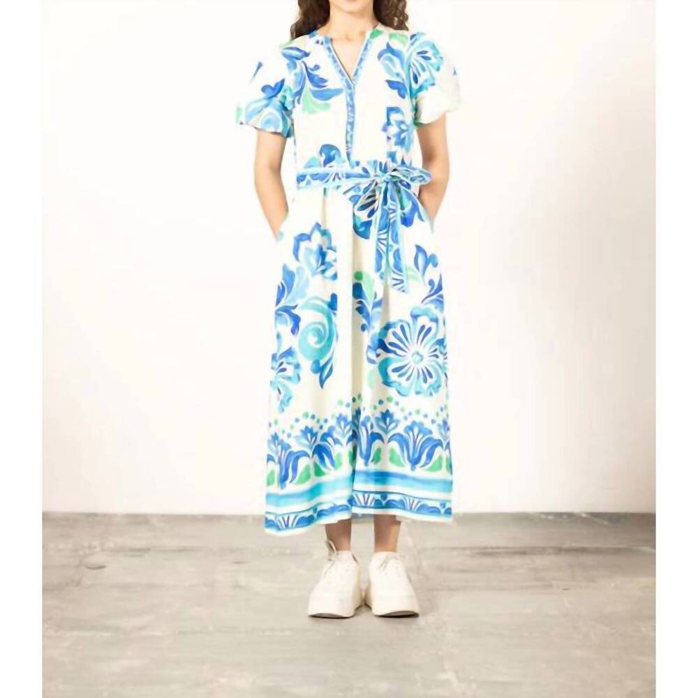NEW MAUDE VIVANTE nova midi dress in ocean blooms
